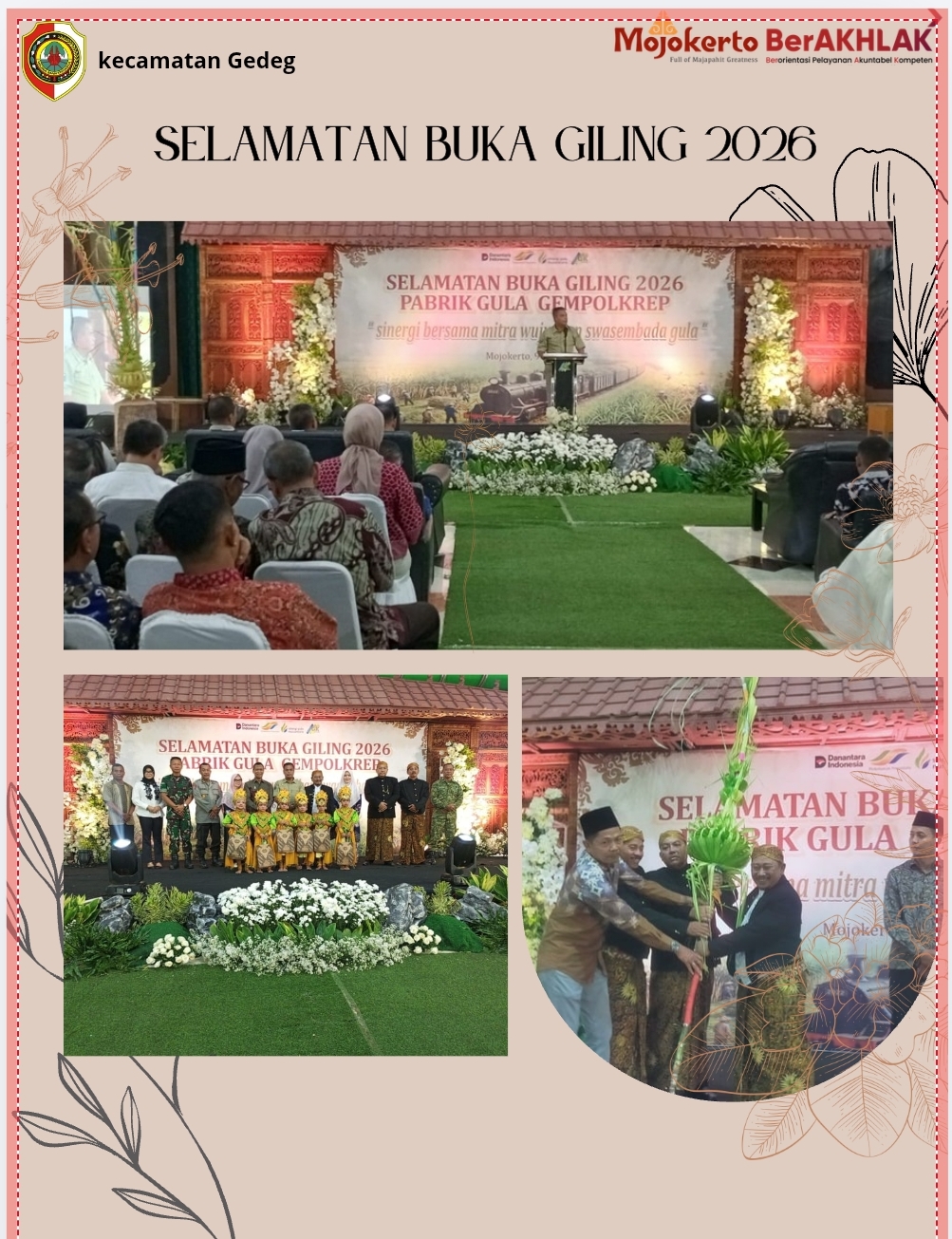 SELAMATAN BUKA GILING PG. GEMPOLKREP